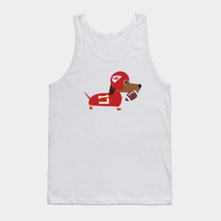 Dachshund Super Bowl Sunday Tank Top